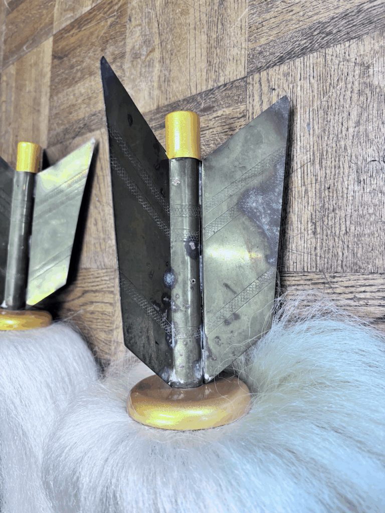 警固祭りの矢の修理の画像